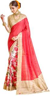 DESIGN WILLA Printed Bhagalpuri Silk Cotton Blend Sari