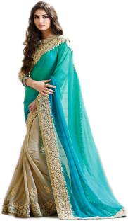 Shree Creation Embroidered Bollywood Georgette, Lycra Saree