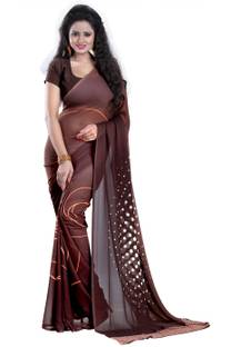 Heena Solid Bollywood Georgette Sari