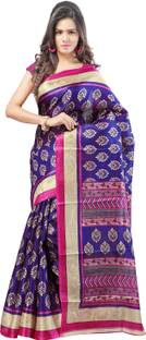 Ajamukhi Self Design Bhagalpuri Printed Silk Sari
