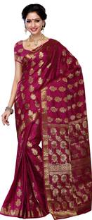 Mimosa Woven Kanjivaram Tussar Silk Sari
