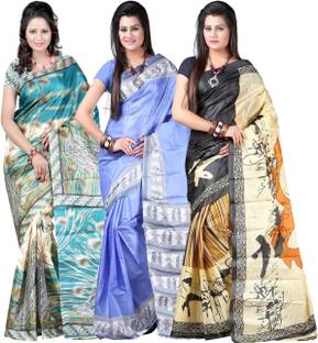 Ajamukhi Self Design Bollywood Art Silk Sari