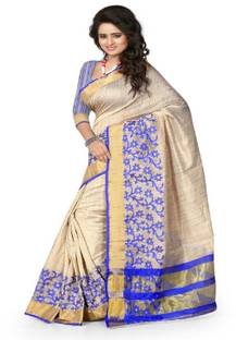 WingDeals Self Design Kanjivaram Silk Sari