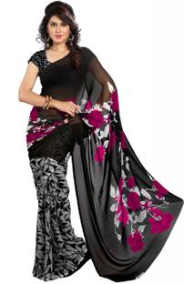 Heena Floral Print Bollywood Georgette Sari