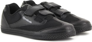 reebok school shoes black velcro