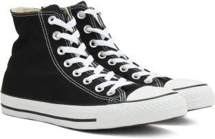 converse black sneakers flipkart
