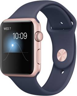 Apple Watch Series 1 - 42 mm Rose Gold Aluminium Case with Midnight Blue Sport Band Midnight Blue Smartwatch