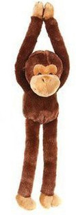 monkey stuffed animal with velcro hands