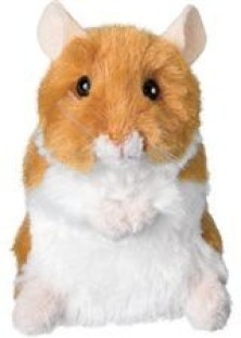 Hansa Plush Lying Brown Hamster 7/"