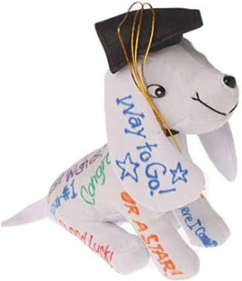 graduation puppy plush