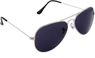 Provogue PV1007-Sil-Blk Aviator Sunglasses