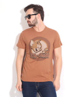 TOM \u0026 JERRY Printed Men Round Neck 
