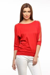 Cation Casual 3/4th Sleeve Solid Women's Red Top