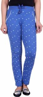Aubert Liano Printed Women's Blue Track Pants