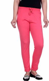 Aubert Liano Solid Women's Pink Track Pants