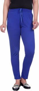 Aubert Liano Solid Women's Blue Track Pants