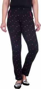 Aubert Liano Printed Women's Black Track Pants