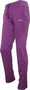 Indiatrendzs Slim Fit Women's Purple Trousers