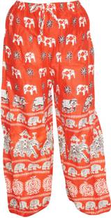 Indiatrendzs Regular Fit Women's Red Trousers