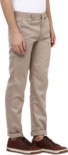 Urbano Fashion Slim Fit Men's Brown Trousers