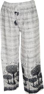 Indiatrendzs Regular Fit Women's White, Black Trousers