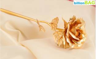 BillionBAG 15cm. Golden 24 k Rose Artificial Flower Gift Set