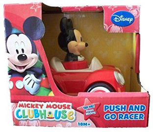 mickey mouse push and go car