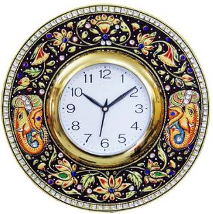CraftJunction Analog 31 cm Dia Wall Clock