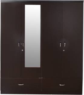 HomeTown Utsav Engineered Wood 4 Door Wardrobe