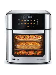 Inalsa Aero Crisp16 Oven,1800W,12-in-1 Functions,Fry,Bake,Grill,Dehydrate,Roast& Reheat Air Fryer(16 L)