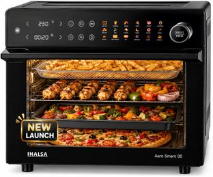 Inalsa 30L large capacity 1800W Non-toxic Large Capacity 30L,Dule Cook function Non Toxic oil free Oven Aero Smart30 Air Fryer(30 L)