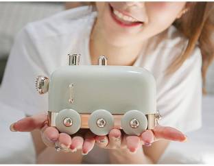 Leplion Air Humidifier for Room & Aroma Diffuser 350ml Ceramic Finish Train Shape Portable Room Air Pu...