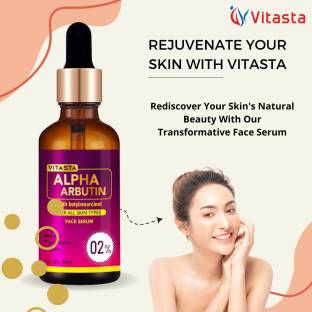 VITASTA Alpha Arbutus,skin brightening face serum with Niacinamide All Day, Night, Day Usage Serum For Anti-ageing, Blemish Removal, Daily Care, Moisturization & Nourishment, Radiance & Glow, Skin Brightening For Women, Men Organic Type: Organic ₹125 ₹699 82% off Free delivery
