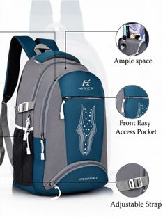 HINEX BAGS 35 L SCHOOL MEN BAG 35 L Laptop Backpack(Blue)