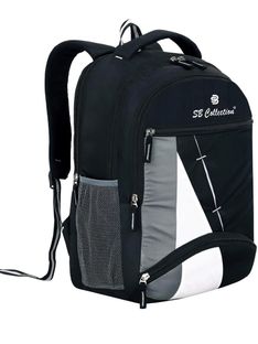 SBCOLLECTION Water Resistance fabric Suitable for Higher Grade School /College / Office Bags. 30 L Laptop Backpack(Black)
