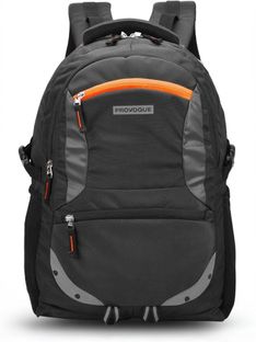 PROVOGUE unisex Spacy with rain cover and reflective strip 35 L Laptop Backpack(Black)