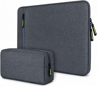 LIFINI Laptop Sleeve For 15.6-16 Inch Laptop covwe with Charger Pouch laptop Case Waterproof Laptop Sleeve/Cover(Grey, 15.6 inch)