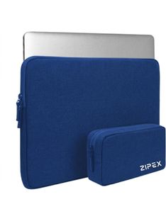 ZIPEX Laptop Sleeve with Charger Pouch | for All 15-16 Inch Laptops | Waterproof Laptop Sleeve/Cover(Blue, 16 inch)