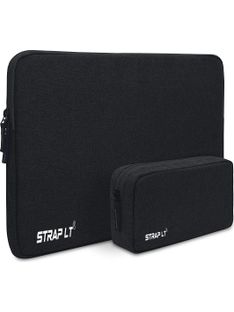 Straplt Laptop Sleeve Case 15.6-16 Inch Waterproof Carrying Bag With Charger Pouch Case Waterproof Laptop Sleeve/Cover(Black, 16 inch)