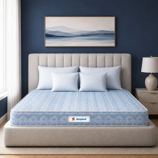 Sleepwell Orthopedic, Medium Firm Spine Support, Resitec VPF Core, Neem Anti-Microbial 10 inch King Memory Foam Mattress(L x W: 78 inch x 72 inch)