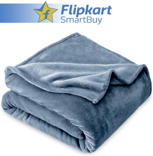 Flipkart SmartBuy Solid Single AC Blanket for AC Room(Polyester, Light Blue)