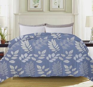 Mahakaal Floral Double, Queen AC Blanket for All Season(Cotton, Blue)