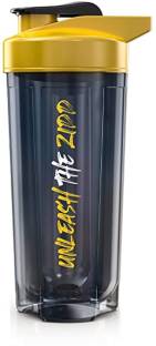 MUSCLEBLAZE Unleash The Zidd Shaker, BPA-Free Sipper Bottle, Yellow & Black 750 ml Shaker