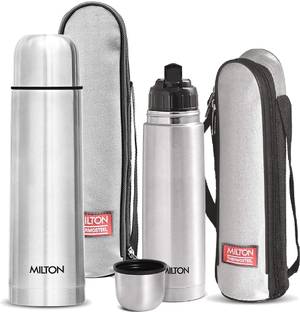 Milton Thermosteel Fliplid 1000 500 Ml Combo 1500 Ml Flask Buy Milton Thermosteel Fliplid 1000 500 Ml Combo 1500 Ml Flask Online At Best Prices In India Sports Fitness Flipkart Com