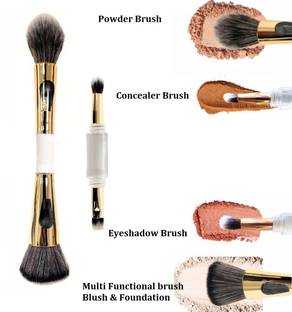 FIRST BEAUTY FIRST BEAUTY 4-in-1 Makeup Brush Set, Dual-ended Brush for Face & Eyes,Concealer Brush
