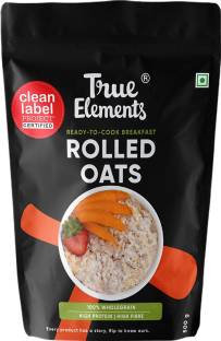 True Elements Rolled , 100% Wholegrain, High Protein Breakfast oats for weight loss Pouch