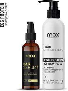 RNOX Egg Protein Shampoo for Hair Smoothening Shining and Hair Serum for  Strengthen and Smoothen Hair | Shampoo and Serum Combo Price in India - Buy  RNOX Egg Protein Shampoo for Hair