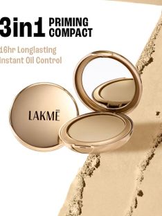 Lakmé 9 to 5 Matte Powder Foundation Compact(Silky Golden, 9 g)