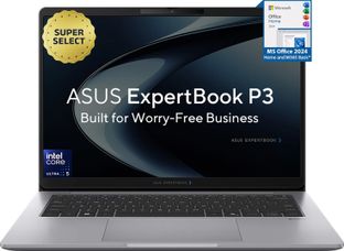 ASUS ExpertBook P3 AI PC IR Cam with 1 Yr ADP Intel Core Ultra 5 225H - (16 GB/512 GB SSD/Windows 11 Home) P3406CCAP-LY0128WS / P3406CCAP-LY0469WS Thin and Light Laptop(14 inch, Misty Grey, 1.49 Kg, With MS Office)