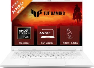 ASUS TUF Gaming A14 (2026) with Office 2024 + M365 Basic, AI PC NPU upto 50TOPS AMD Ryzen AI Max+ - (32 GB/1 TB SSD/Windows 11 Home/AMD Radeon 8060S/165 Hz) FA401EA-RG019WS Gaming Laptop(14 inch, Moonlight White, 1.48 kg, With MS Office)